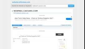 
							         webmail.caesars.com at Website Informer. Outlook. Visit ...								  
							    