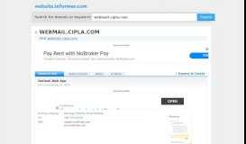 
							         webmail.cipla.com at WI. Outlook Web App - Website Informer								  
							    