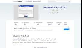
							         Webmail.citytel.net website. CityWest Web Mail.								  
							    