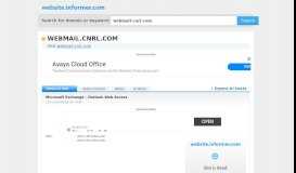 
							         webmail.cnrl.com at WI. Microsoft Exchange - Outlook Web ...								  
							    