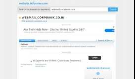 
							         webmail.corpbank.co.in at Website Informer. Outlook. Visit ...								  
							    
