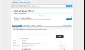 
							         webmail.edu.ky at WI. Outlook Web App - Website Informer								  
							    