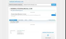 
							         webmail.federalmogul.com at WI. Federal-Mogul WebMail								  
							    