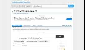 
							         webmail.gov.mt at Website Informer. Outlook. Visit Webmail.								  
							    