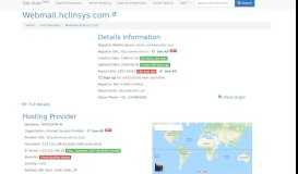 
							         Webmail.hclinsys.com - Site-Stats .ORG								  
							    