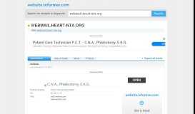 
							         webmail.heart-nta.org at Website Informer. Outlook. Visit ...								  
							    