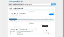 
							         webmail.iom.int at WI. IOM Login Screen - Website Informer								  
							    