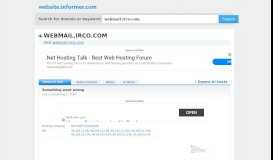 
							         webmail.irco.com at WI. Something went wrong								  
							    