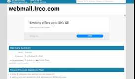 
							         webmail.irco.com Website statistics and traffic analysis | Irco ...								  
							    