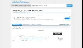 
							         webmail.iwayafrica.co.zw at WI. Utande - Login								  
							    
