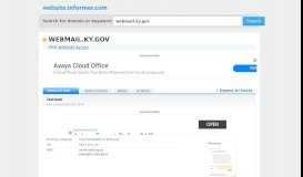 
							         webmail.ky.gov at WI. Outlook Web App - Website Informer								  
							    