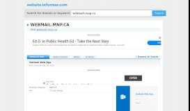 
							         webmail.mnp.ca at WI. Outlook Web App - Website Informer								  
							    
