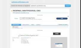 
							         webmail.navyfederal.org at Website Informer. NFConnect ...								  
							    