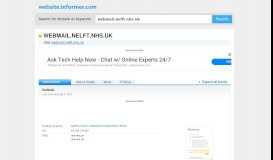 
							         webmail.nelft.nhs.uk at Website Informer. Outlook. Visit ...								  
							    