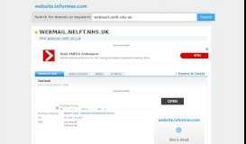 
							         webmail.nelft.nhs.uk at WI. Outlook Web App - Website Informer								  
							    