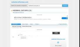 
							         webmail.ontario.ca at WI. Microsoft Exchange - Outlook Web ...								  
							    