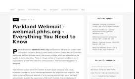 
							         Webmail.Phhs.Org | Parkland Webmail | Outlook Web ...								  
							    
