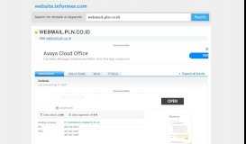 
							         webmail.pln.co.id at Website Informer. Outlook. Visit Webmail ...								  
							    