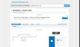 
							         webmail.psav.com at Website Informer. Outlook. Visit Webmail ...								  
							    