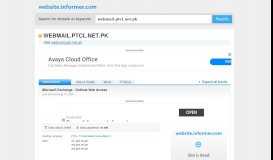 
							         webmail.ptcl.net.pk at WI. Microsoft Exchange - Outlook Web ...								  
							    