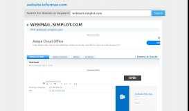 
							         webmail.simplot.com at Website Informer. Outlook. Visit ...								  
							    
