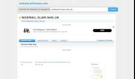 
							         webmail.slam.nhs.uk at WI. Outlook Web App - Website Informer								  
							    