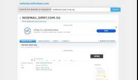 
							         webmail.smrt.com.sg at WI. Outlook Web App - Website Informer								  
							    