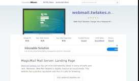 
							         Webmail.twlakes.net website. MagicMail Mail Server: Landing ...								  
							    