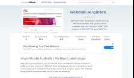 
							         Webmail.virginbroadband.com.au website. Virgin Mobile ...								  
							    