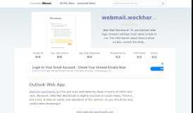 
							         Webmail.wockhardt.com website. Outlook Web App.								  
							    