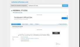 
							         webmail.yti.edu at Website Informer. Sign In. Visit Webmail Yti.								  
							    