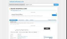 
							         webmvr.com at WI. WebMvrLogin - Website Informer								  
							    