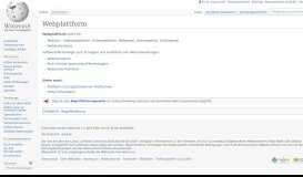 
							         Webplattform – Wikipedia								  
							    