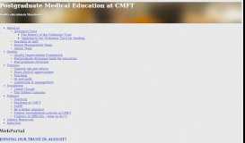 
							         WebPortal « Postgraduate Medical Education at CMFT								  
							    