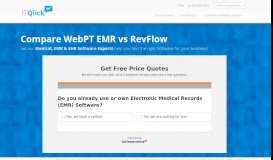 
							         WebPT EMR Vs RevFlow Comparison | ITQlick								  
							    
