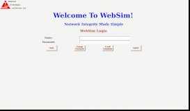 
							         WebSim Login Screen								  
							    