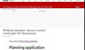
							         Website blunder 'shows council contempt' for Newhaven - BBC News								  
							    