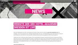 
							         Website der SRH Hotel-Akademie Dresden ist live - cyperfection								  
							    