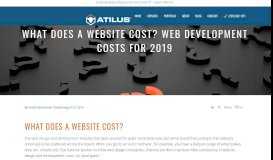 
							         Website Design Cost & Pricing | Clear Website Pricing - Atilus								  
							    