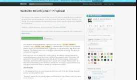 
							         Website Development Proposal - Free Sample Contract - Docracy								  
							    