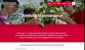 
							         Website Maintenance | Undergraduate Admissions | Rutgers University								  
							    