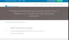 
							         Website Marketing for Accounting Firms - CPA Site Solutions								  
							    