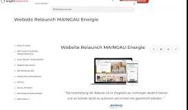 
							         Website Relaunch MAINGAU Energie | Bright Solutions								  
							    