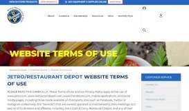 
							         Website Terms of Use | Restaurant Depot								  
							    