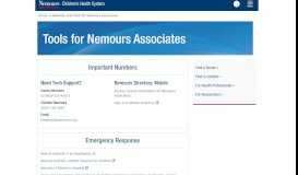 
							         Websites and Tools For Nemours Associates | Nemours								  
							    