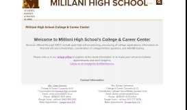 
							         Websites – College and Career Center – Mililani High School								  
							    