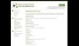 
							         Websites We Trust - Richmond Family Medicine								  
							    