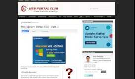
							         WebSphere Portal FAQ - Part II | Web Portal Club								  
							    