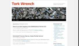 
							         WebSphere Portal | Tork Wrench								  
							    