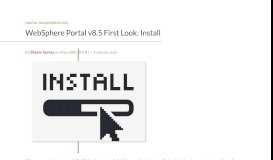 
							         WebSphere Portal v8.5 First Look: Install - Perficient Blogs								  
							    